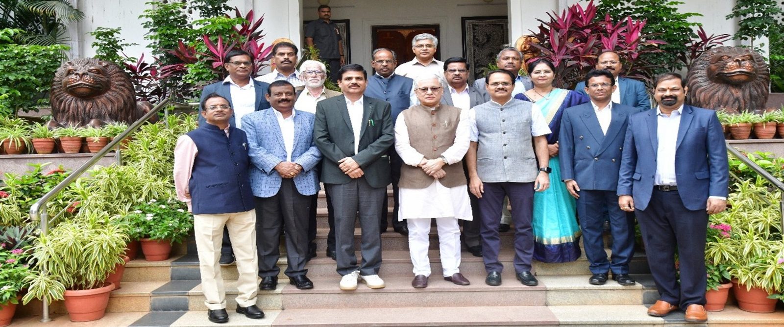 Telangana University leadership and faculty group